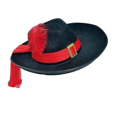 Black Three 3 Musketeers Hat