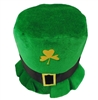 Adult Plush Leprechaun Green St. Patrick's Day Top Hat w/ Buckle Accent