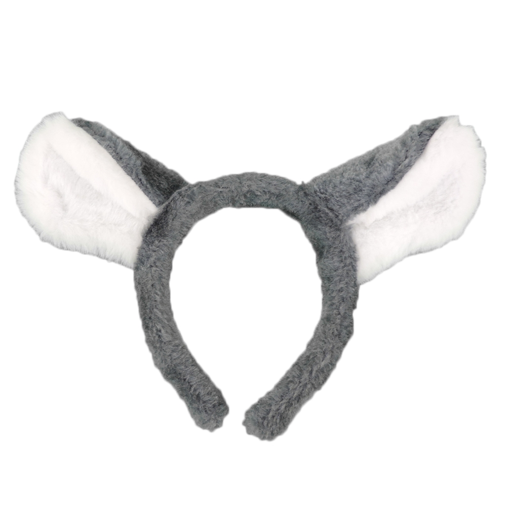 Koala Bear Ears Headband for Animal Costumes Grey & White