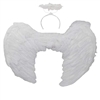 White Feather Angel Wing & Halo Set