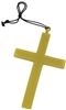 Plastic Religious Gold Cross Costume Necklace